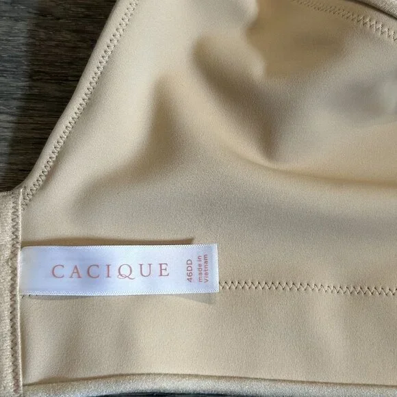 NEW Cacique Lightly Lined Balconette Bra 46DD Back Smoothing Satin Underwire - Picture 10 of 11